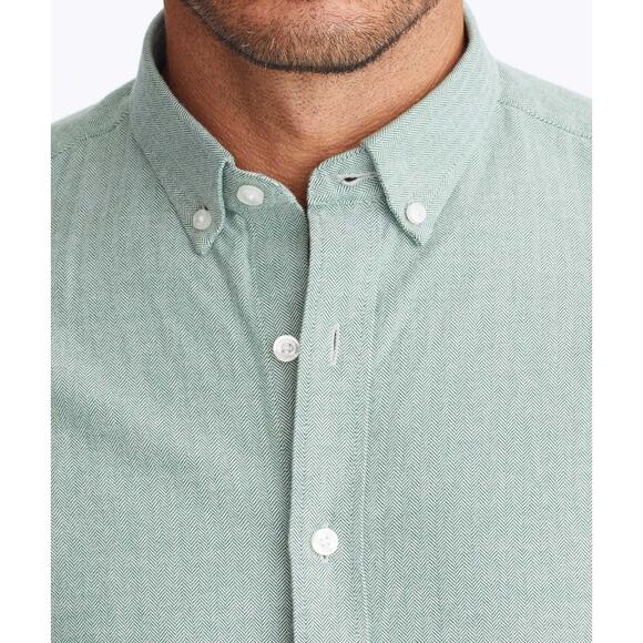 UNTUCKit Librando Cotton Button Down Shirt Slim Fit in Green Men's Size Medium - Picture 4 of 16